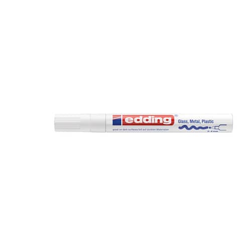 Marcatore a vernice edding 750 punta conica 2-4 mm bianco E-750 049